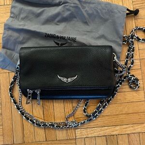 Zadig & Voltaire Rock Nano Grain Leather Crossbody